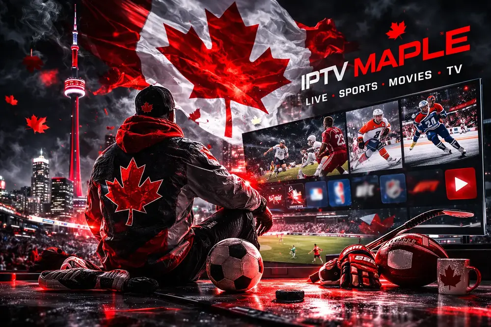 IPTV Canada premium streaming service visual representation with port connections